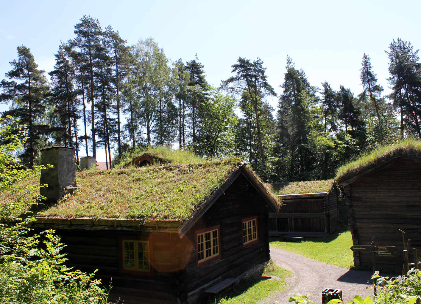 Village of raised thatched huts
